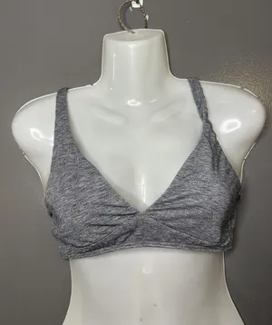 Gap GapBody Bralette Bra Womens Medium Gray Jersey Wireless Adjustable Straps thumbnail 1