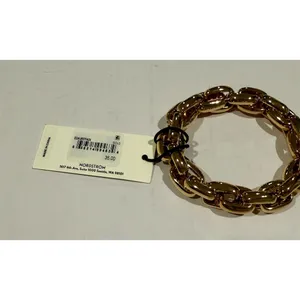 Nordstrom $35 Open Edit Bracelet Gold Chunky Oval Link Chain Statement stretch thumbnail 2