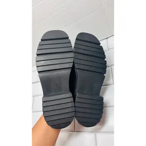 BP. Platform Loafer Mules Women 9.5 Black Excellent Chain Lug Sole Slip On Edgy thumbnail 7
