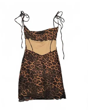 White Fox Boutique Leopard Dress Mini thumbnail 3