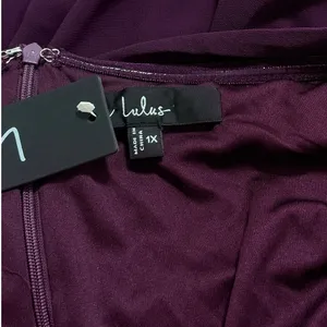 Lulus Luxe Favorite Dark Purple Strapless Ruched Maxi Dress size 1X NWT thumbnail 7