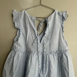 Zara trf Collection Cotton Babydoll Flutter Sleeve Top thumbnail 5