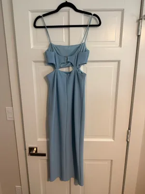 Hello Molly Swerve Through Midi Dress Blue thumbnail 5