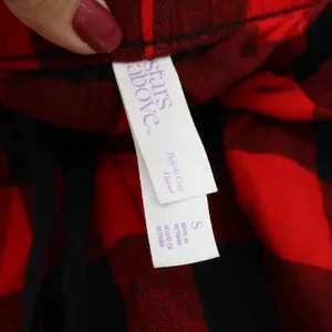 Stars Above Pajama Shorts Womens S Perfectly Cozy Flannel Red Buffalo Plaid thumbnail 3