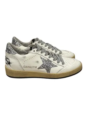 NEW Golden Goose Ball Star Leather Glitter Sneakers Size 36 US 6 thumbnail 2