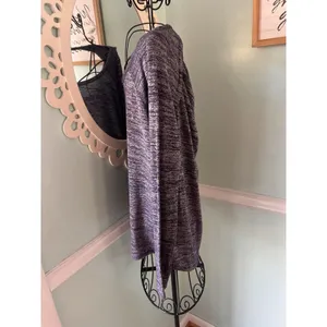 Athleta Purple Heathered‎ Open Back Pose Long Sleeve Top Size S thumbnail 2