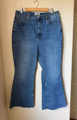 Free People We the Free CRVY Robyn High-Rise Flare Jeans Size 35 thumbnail 1