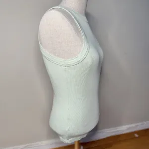 Reformation Tasha Tank Green S EUC Rib Knit Spring Summer Old Money Clean Girl thumbnail 4