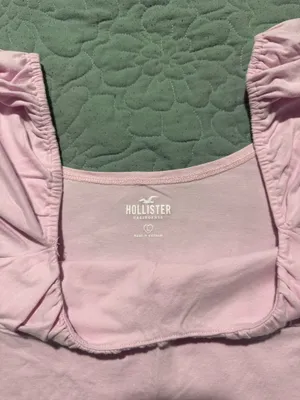 Hollister Light Pink Ruffled Top thumbnail 2