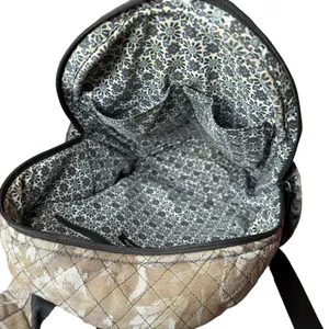 Vera Bradley Cloud Gray Paisley Print Quilted Fabric Backpack‎ thumbnail 6