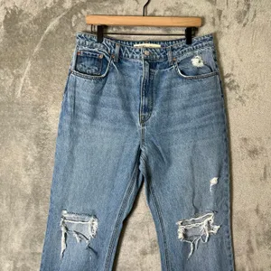 GRLFRND Harlow High Rise Boot Slit Jeans Size 32 Distressed Raw Hem Blue Diamond thumbnail 3