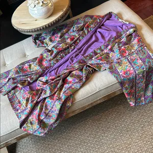 Christian Dior Vintage 80’s Pink Floral Pattern Printed Satin Robe Size Large thumbnail 2