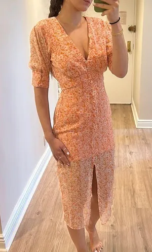 RTR The East Order Peaches Midi Dress size XS thumbnail 8