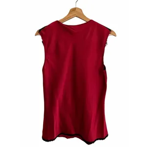 Vintage Y2K Fairy Bisou Bisou Whimsigoth Red Satin Top Size M Vamp Romantic Goth thumbnail 3