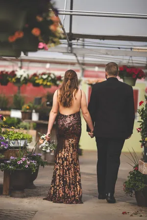 Jovani Brown Copper Prom Dress thumbnail 2