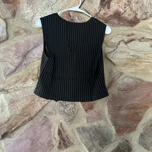 Commense Relaxed Striped Suit Pants Set size large Black thumbnail 8