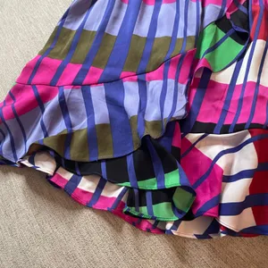 EXPRESS NWT Colorful Ruffle Small Tank Summer‎ Mini Dress Elastic Waist thumbnail 2