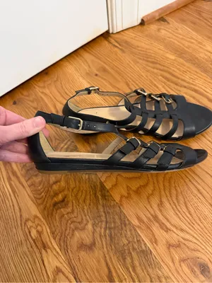 J.Crew Black Buckle Gladiator Sandals Made in Italy size 8 thumbnail 7