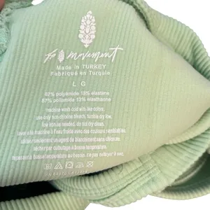 Free People Free Throw Onesie Jumpsuit Ribbed Seamless Green‎ Size Large thumbnail 13