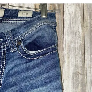 BKE Culture Distressed Pockets Bootcut Jeans •26 thumbnail 2