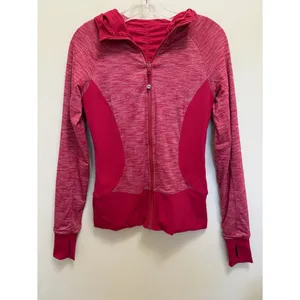 Lululemon In Flux Jacket Reversible Full Zipper Hooded in Cranberry Red Size 6 thumbnail 7