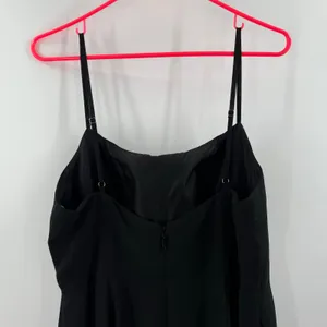 Azazie Tayla Dress Size 14 Bridesmaid Black Chiffon V-Back Side Boning Wedding thumbnail 8