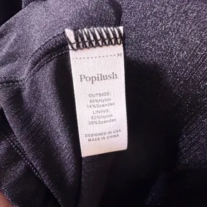 NWT Popilush Shapewear Maxi‎ Dress Cowl Neck Built-In Bra Black Small thumbnail 9