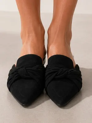 J.Crew Pointed Toe Slip-On Loafers Black Suede Knotted 9 Preppy Yacht‎ City Luxe thumbnail 1