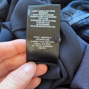 Anthropologie Maeve Midnight Blue Dress with fringe and sequin trim size 4 thumbnail 8