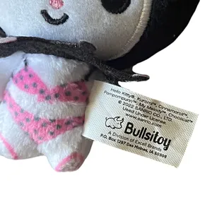 Sanrio Kuromi Plush Keychain Bikini Series Bullsitoy Black Pink Bag Charm Kawaii thumbnail 3