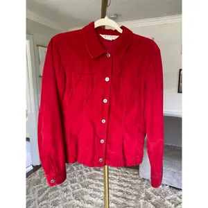 Casual Corner Annex Corduroy‎ Shirt Button Up Shacket 100% Cotton Scandi Holiday thumbnail 2