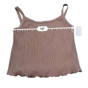 Old Navy Brown Ribbed‎ Knit Sleeveless Tank Top Sz S NEW thumbnail 5