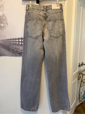 Zara Gray High-Rise Wide-Leg Jeans women’s 4 thumbnail 3