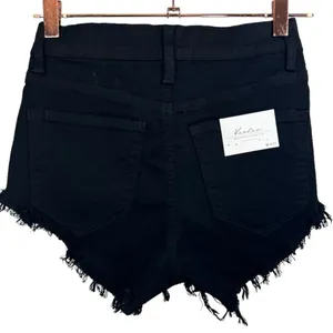 NWT KanCan High Rise Distressed Raw Fringe Hem Denim Jean Shorts 0/23 thumbnail 6