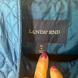 Lands End Womens XL Blue Primaloft‎ Quilted Insulated Full Zip Jacket Coat 18 thumbnail 4