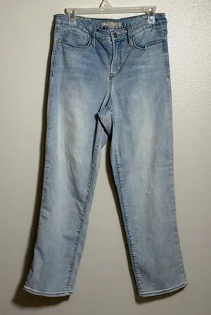 Athleta Women Sculptek Light Blue Denim‎ Straight Ankle Leg Jeans size 10T thumbnail 1