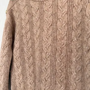 J. Crew Women’s Cable Knit Sweater Wool Alpaca Blend Soft Yarn in Brown S thumbnail 12