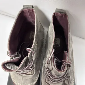 Sorel Out N About Womens 10 Ankle Boots Duck Boot Rubber Waterproof Gray thumbnail 3