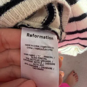 Reformation Black and White Striped Sweater cashmere size‎ xs thumbnail 6