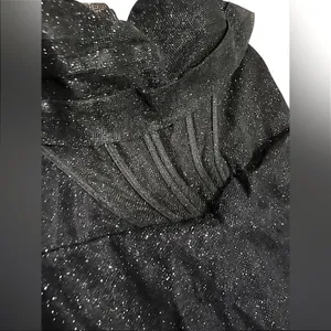 Black Glitter Corset Gown High Slit Lace Up Back Formal Prom Dress Sleeveless 12 thumbnail 7