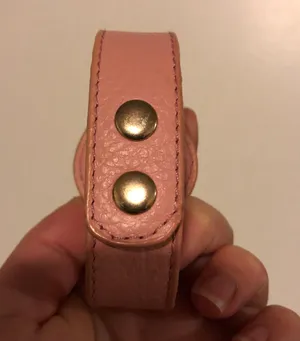 Tory Burch Vintage Y2k  Leather Style Pink Cuff thumbnail 3