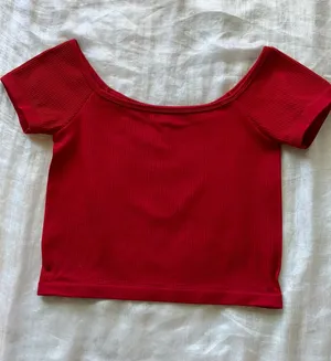 PacSun Red Crop Top Ribbed thumbnail 1