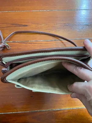Vintage Liz Claiborne Classic Two-Tone Crossbody Bag Wallet Combo Preppy Y2K 💛🎀 thumbnail 8