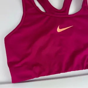 Nike Dri Fit Sports Bra Magenta Pink Sz Large Nike Swoosh Activewear thumbnail 5