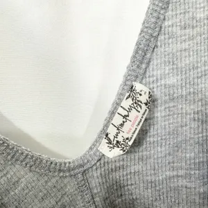 Intimately Free People Small Tank Top Gray Ribbed V-Neck Swing Cropped Sleep 674 thumbnail 5