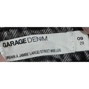 Garage Denim Gray‎ Patchwork Wide Leg Jeans Urban Street Utility Size 9 thumbnail 3