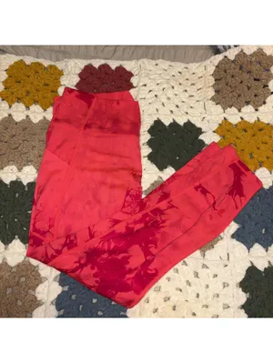 Fabletics Oasis Purelux High Waist Red Leggings Size Med 7-8 Workout Pockets thumbnail 3