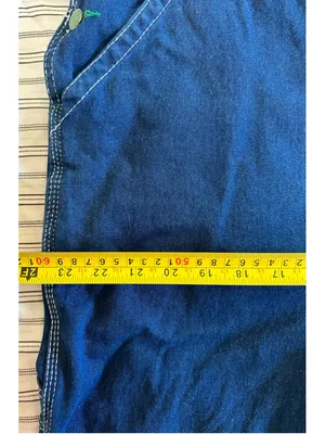 Women's Liberty Denim Overalls Size 30 Blue and Green thumbnail 6