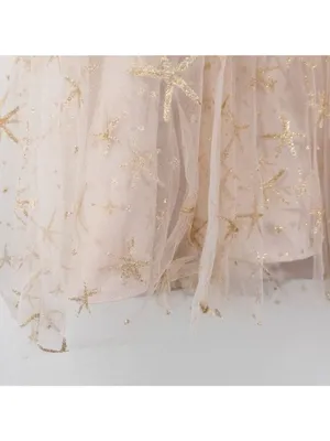 NWT BHLDN x Joanna August Brenda Star Strapless Midi Dress 8 Gold Bridal Tulle thumbnail 13