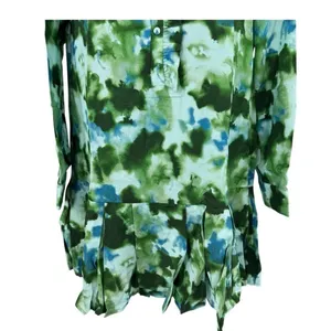 Tuckernuck Deep Lagoon Tate Mini Dress XS NWT Green Blue Floral Shirt Dress thumbnail 7